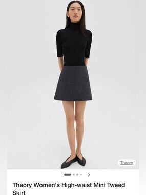 NWT Theory Tweed Mini Skirt - Size 14